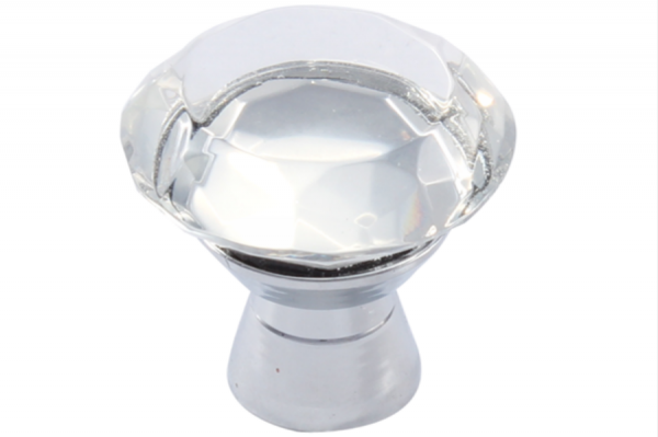 Ручка кнопка GKS 002 30 Хром Хрусталь