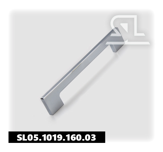 Ручка скоба SL 1019 160 мм, алюминий Хром SL