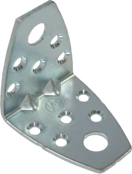 Уголок усиленный 50х50х40х2 мм 2 отв Цинк Металлист