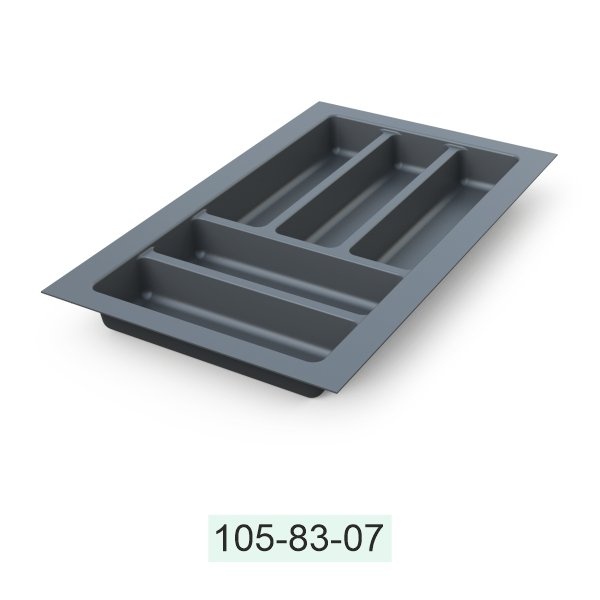 Лоток для приборов 5 отделов 248-292*444-480*45 Антрацит MESAN