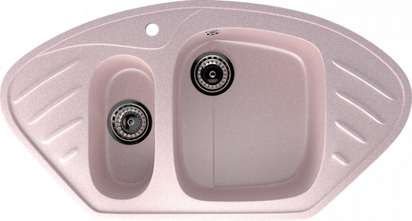 Мойка угловая U105 Розовый 