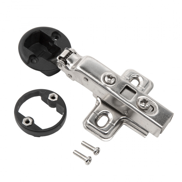 Петля накладная 110* с доводчиком CLIP-ON под стекло Lemax