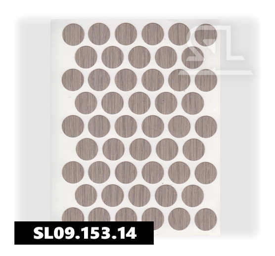 Пластиковые заглушки самоклеящиеся 14мм для евровинта K079 PACIFIC