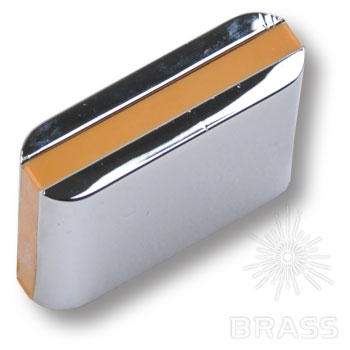 Ручка кнопка 429025 Хром Бежевый