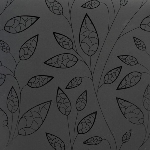Панель глянцевая 18мм Чёрные листья/Белый (SUPER YAPRAK SIYAH)