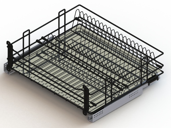 Сушка выкатная в нижнюю базу с доводчиком Актро 450 Чёрный ЮММ