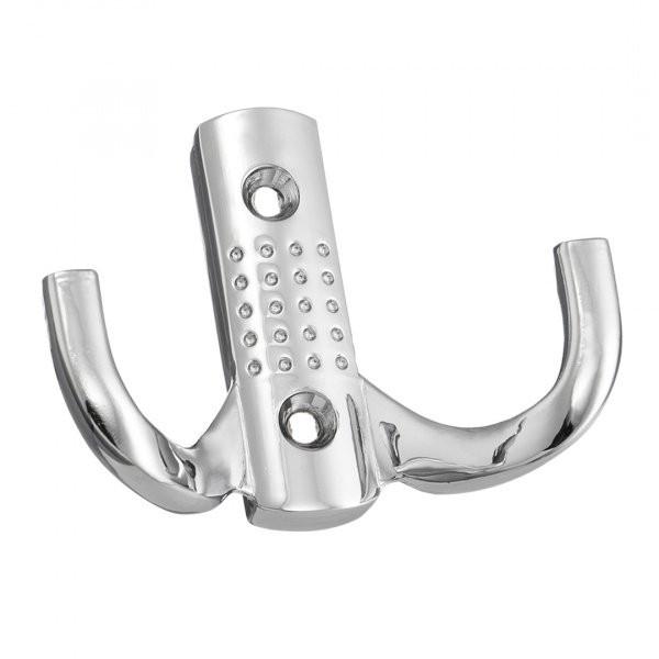 Крючок 2х рожковый KR 0061 Хром KERRON 25 кг.