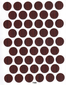 Заглушки самоклеящиеся диаметр 14мм A-7455 Орех тёмный WEISS