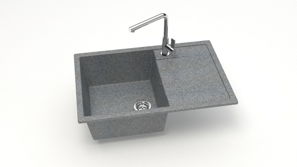 Мойка прямая F 161 Q8 Тёмно-серый матовый