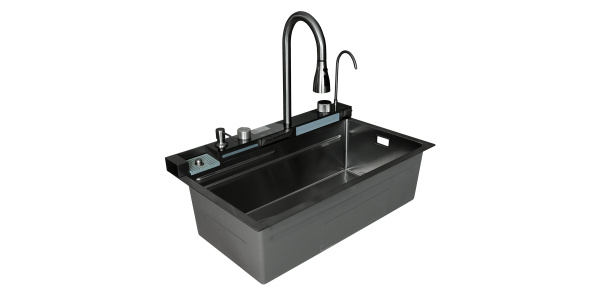 Мойка врезная  FLAGMAN 7545 Графит 3мм