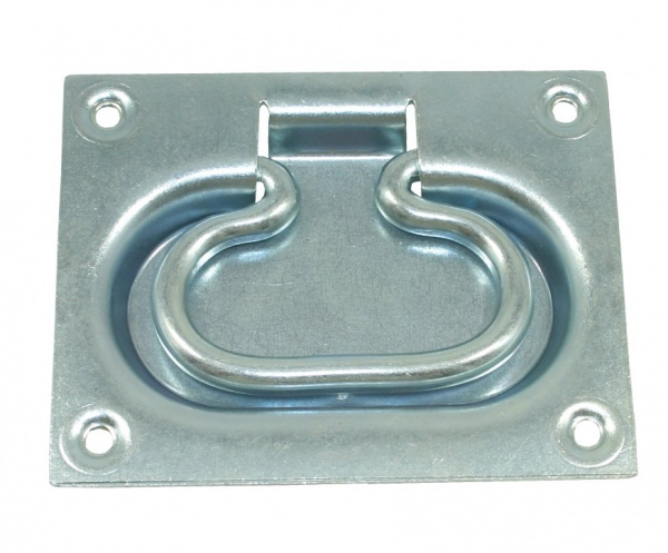 Ручка врезная погребная 100*80 (скрытая) цинк