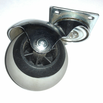 Колёсная опора 50 мм шар поворотная с площадкой Серый ФФМ