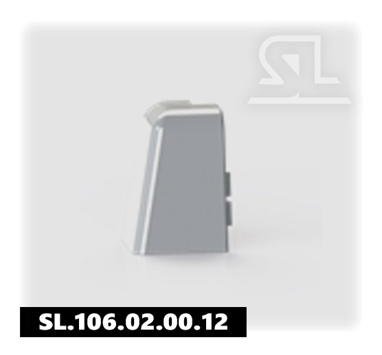 Уголок внешний для выпуклого плинтуса R44,2Х23,9 мм Серый