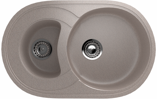 Мойка овальная двойная U504 Песочный