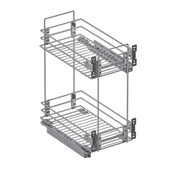 Бутылочница боковая с доводчиком 200 Хром правая Квадро ЮММ 15 кг.
