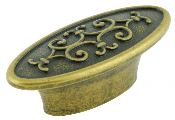 Ручка скоба RS 412 32 Латунь старинная европейская