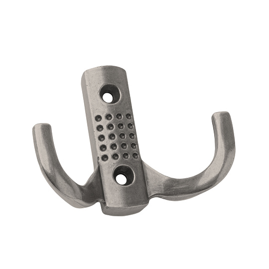 Крючок 2х рожковый KR 0061 BAZ Цинк старинный чернёный KERRON 25 кг.