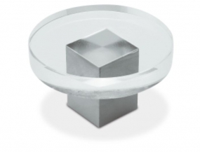 Ручка кнопка UZ-R48 Алюминий Стекло