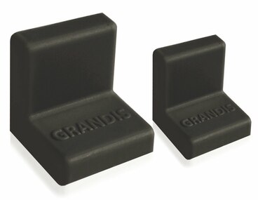 Накладка малая пластиковая 20х20 мм Чёрный Grandis