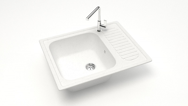 Мойка прямая F15 Q1 Белый лёд матовый