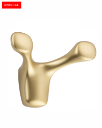 Крючок 2х рожковый 5103 Золото матовое EDSON 