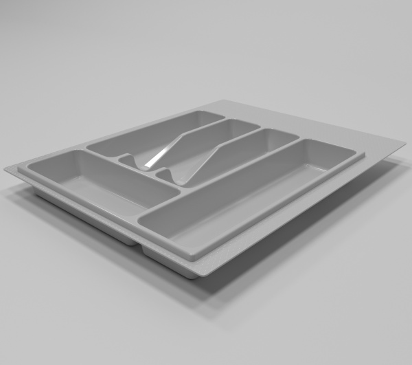 Лоток для столовых приборов 450 Серый МФС 345-390*385-490*45