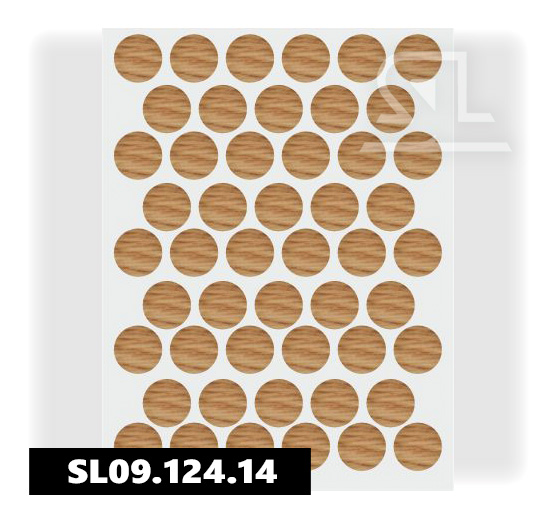 Пластиковые заглушки самоклеящиеся 14мм для евровинта A7520 PACIFIC