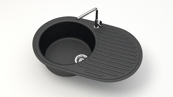 Мойка овальная F11 Q4 Чёрный матовый