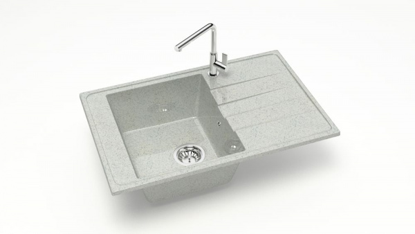 Мойка прямая Зельда Z32 Q10 Светло-серый глянец