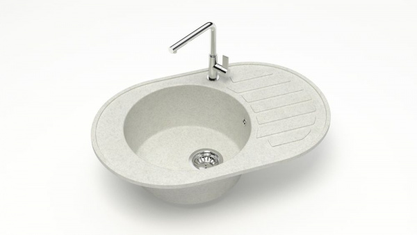 Мойка овальная F31 Q15 Белый гранит матовый