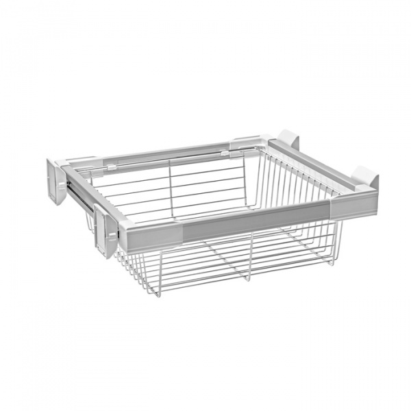 Выдвижная корзина для белья 564-644 высота 180 Белый Sibo