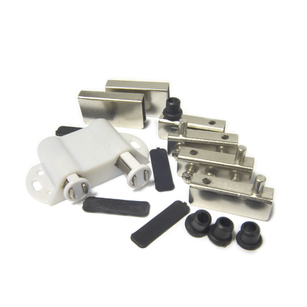 Петля зажимная для стеклянной двери MAG PUSH OPEN Хром комплект на 2 двери