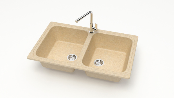 Мойка двойная F20 Q6 Слоновая кость матовый