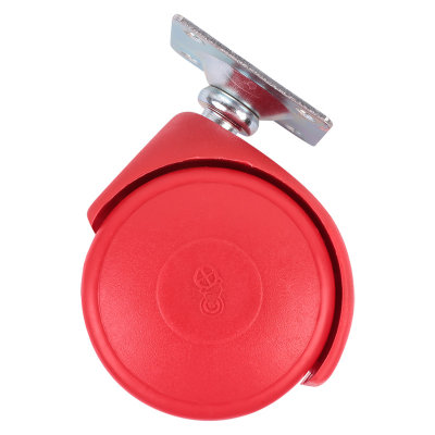 Колёсная опора поворотная d50х68 мм Красный HTS