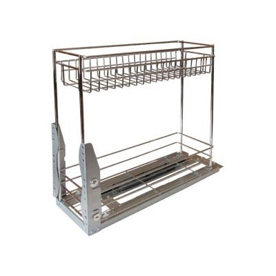 Бутылочница нижнего крепления с доводчиком 200 Хром 144х440х475 ALBA