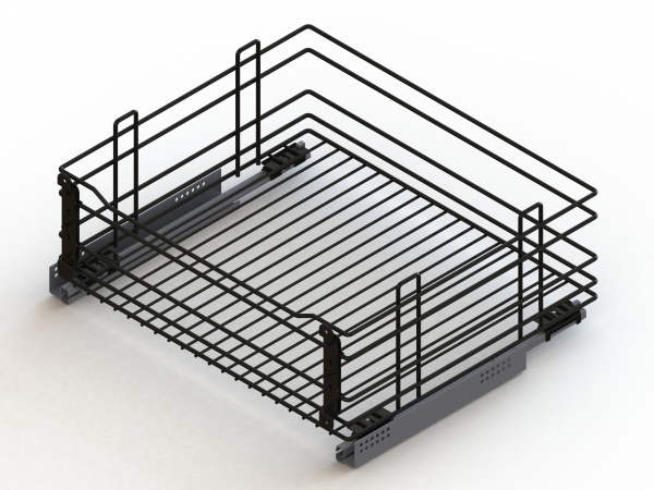 Корзина выкатная в нижнюю базу 800 без направляющих Чёрный ДТС ЮММ