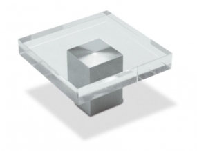 Ручка кнопка UZ-S48 Алюминий Стекло