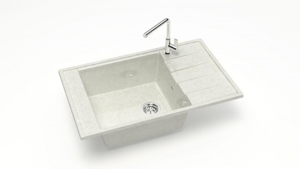 Мойка прямая Грета Z29 Q15 Белый гранит глянец