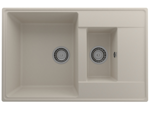Мойка двойная Quartz Prima 780 1.5К Лён