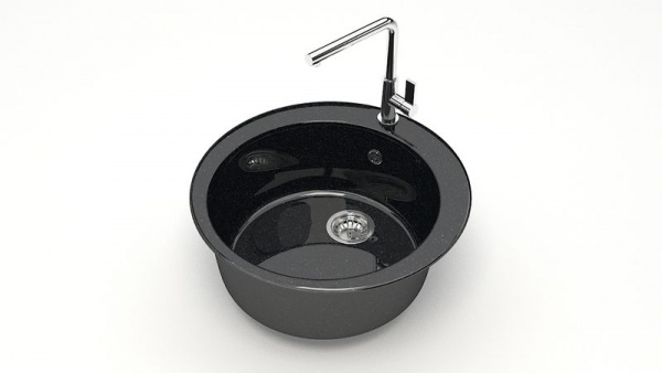 Мойка круглая Браун Z510 Q4 Чёрный глянец
