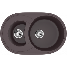 Мойка овальная двойная U504 Шоколад