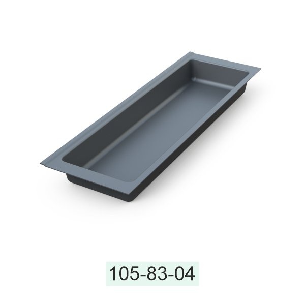 Лоток для приборов 1 отдел 157*444-480*45 Антрацит MESAN