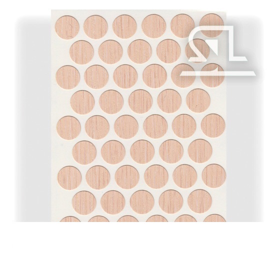 Пластиковые заглушки самоклеящиеся 14мм для евровинта KS8622 Дуб Девонширский PACIFIC