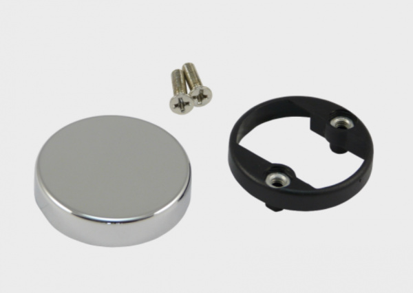 Заглушка петли для стекла круглая Хром