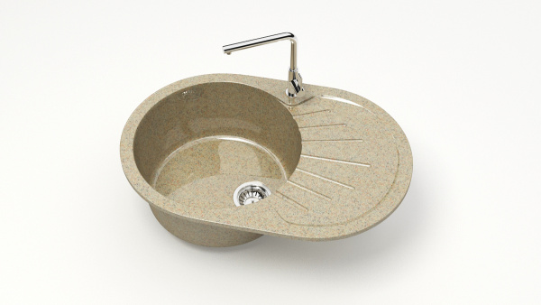 Мойка овальная Клоуд Z111 Q5 Песочный глянец