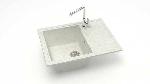 Мойка прямая F150 Q15 Белый гранит матовый