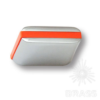 Ручка кнопка 429025 Хром Оранжевый