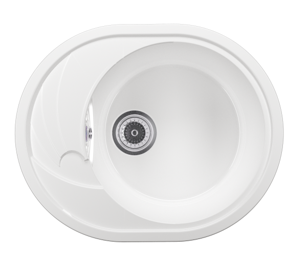 Мойка глянцевая овальная U403 Brilliant Ультра-белый