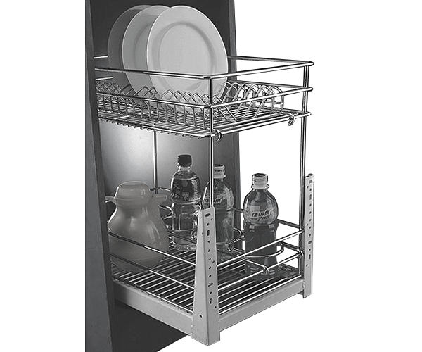 Корзина нижнего монтажа с доводчиком 350 Хром AMIX