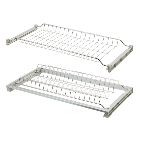 Сушка для посуды 450 2-х уровневая Нержавеющая сталь пруток Kalibra